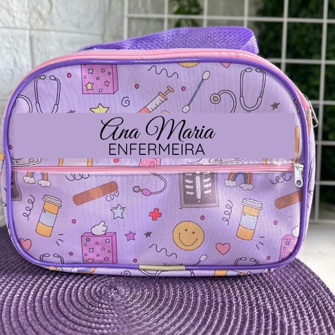 Bolsa enfermeira / enfermagem/ fisioterapeuta / personalizada com nome