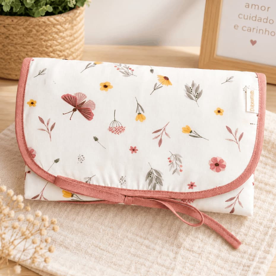 Trocador Portátil Bebe Imperméavel Grande 100% Algodão Menina Menino Várias Estampas