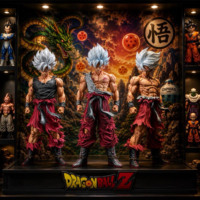 Action Figure Goku Instinto Superior 28Cm Peças Originais Dragon Ball Z Super