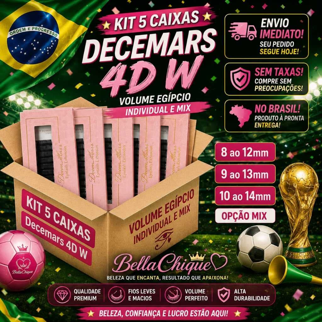 KIT 5 CÍLIOS DECEMARS 4D - ENVIO IMEDIATO