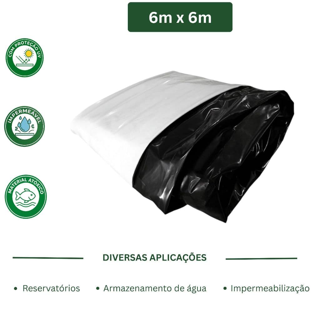 Geomembrana 6x6 Metros – Espessura 300 Micras