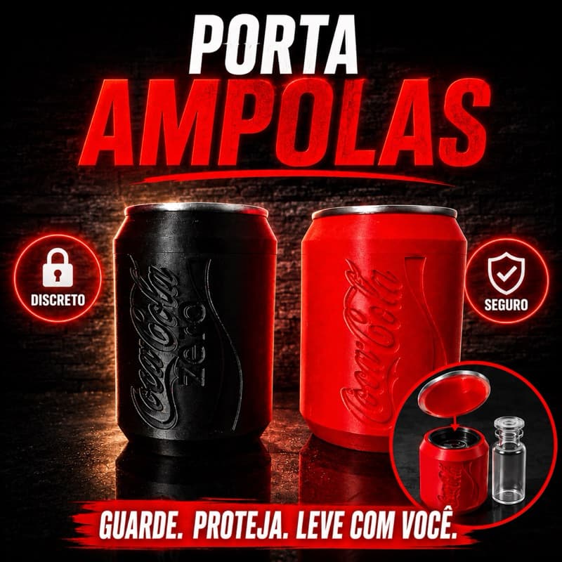 Porta Ampolas Lata Discreta 7 Compartimentos Organizador Compacto e Resistente
