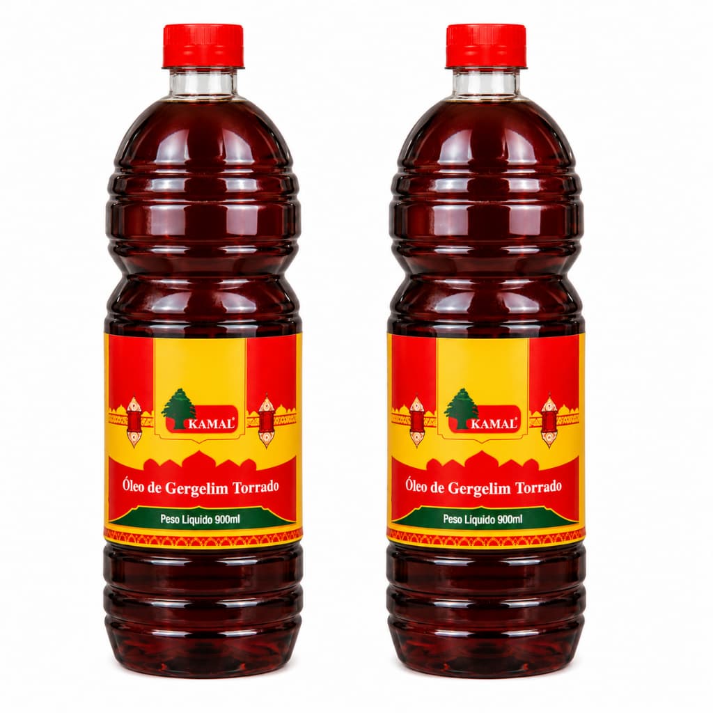 Kit 2 Óleos de Gergelim Torrado 900ml Kamal
