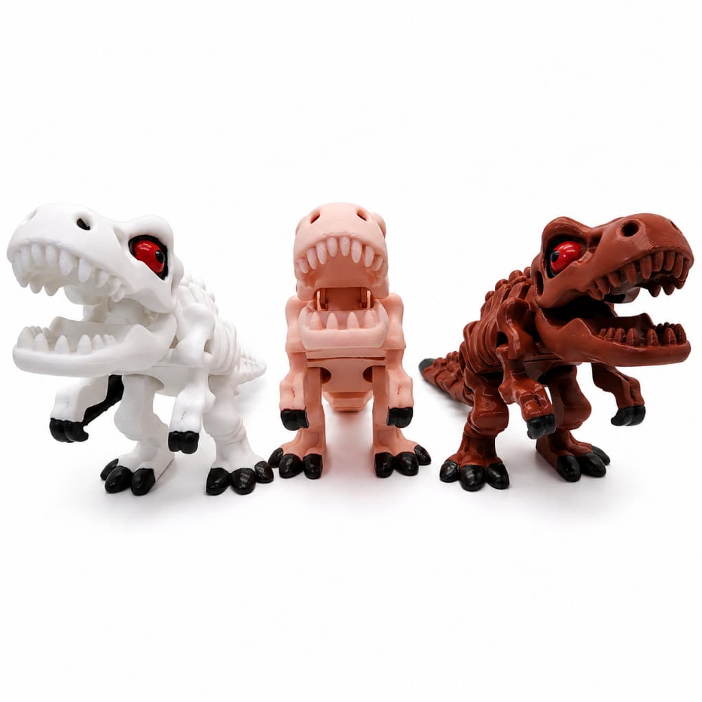 Dinossauro T- rex Esqueleto Sensorial Articulado Presente Infantil  Binquedo Crianças Dino Abre Boca