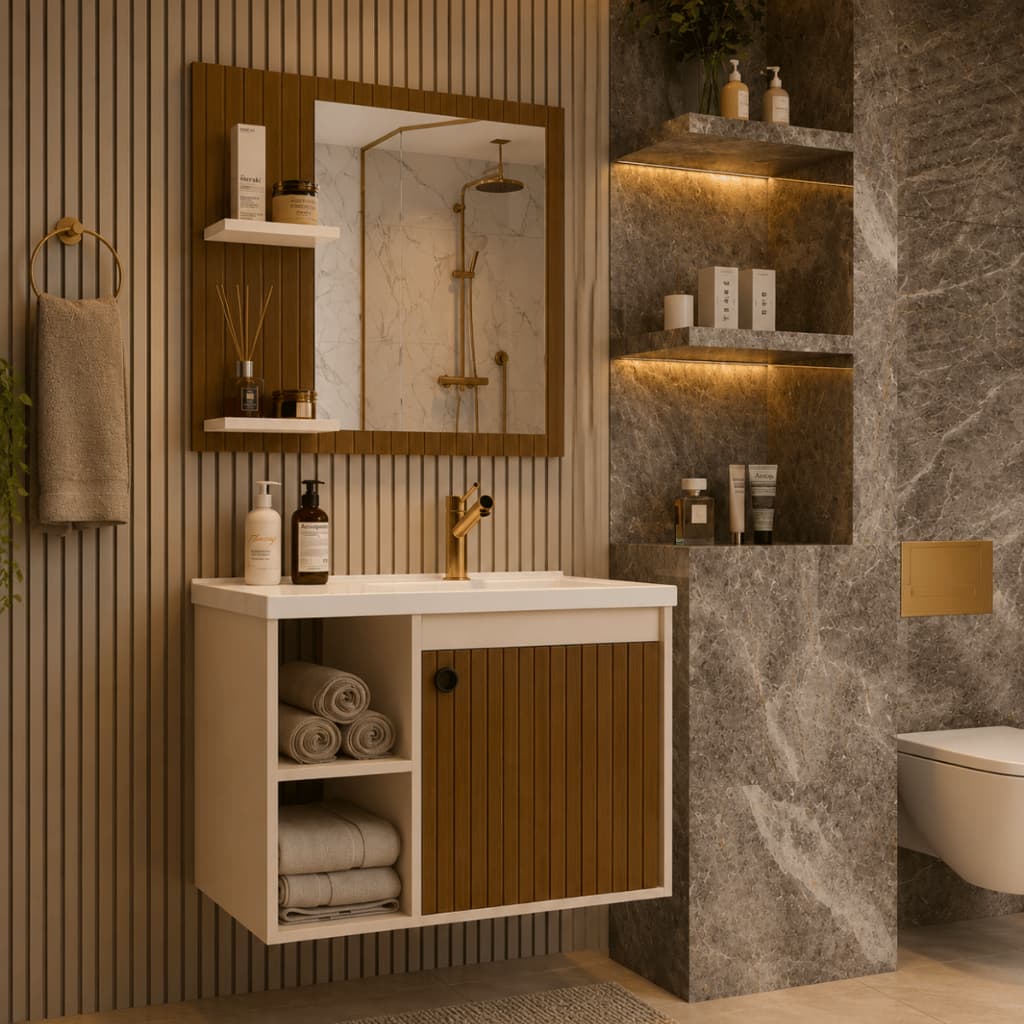 **QUEIMA DE ESTOQUE** Conjunto Gabinete Balcão Banheiro Espelheira Cuba Adônis Exclusivo