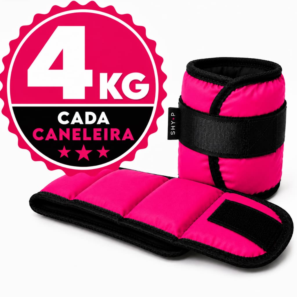 Par Caneleira Rosa Ajustável 4KG Musculação Academia Fortalecimento Fisioterapia