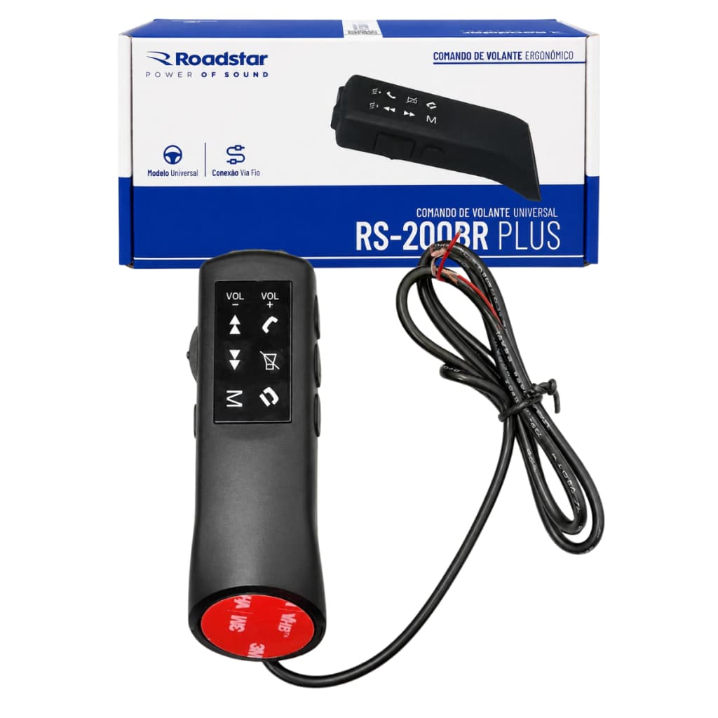 Comando De Multimídia Diretamente Do Volante Universal RS-200BR Via Fio - Roadstar