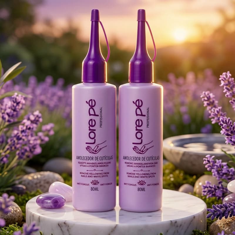 2 Amolecedor De Cutículas Lore Pé 80ml Ação Rápida Que Remove Até 80% Das Células Mortas