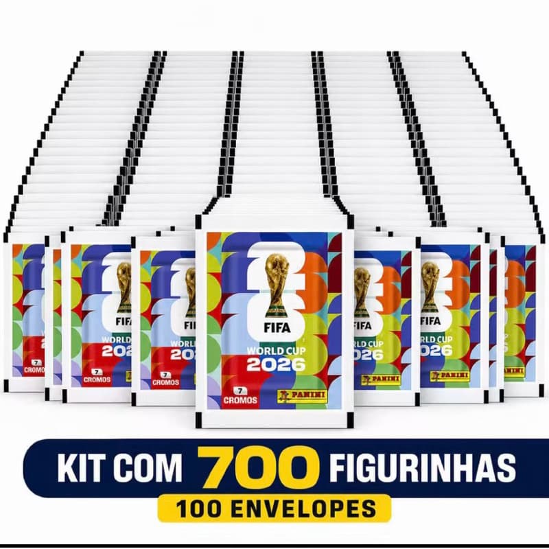 Pacote Oficial de Figurinhas Colecionáveis Futebol 2026