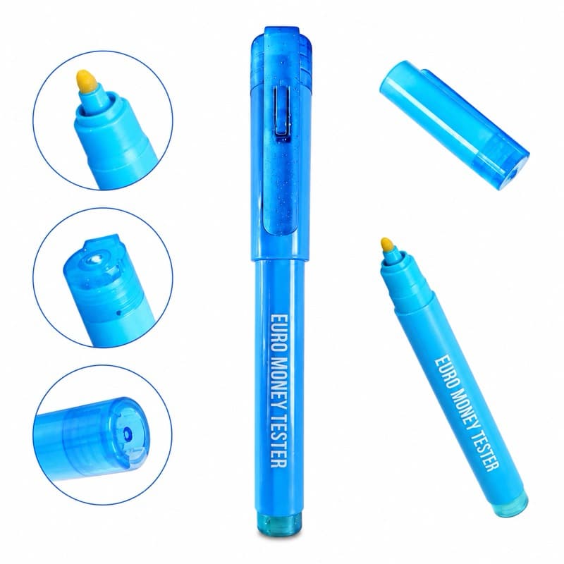 Caneta Identificadora de Dinheiro Falso com Luz UV - Portátil e Fácil de Usar Design compacto