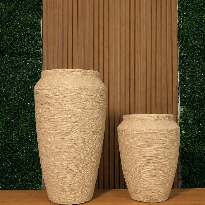 Kit 2 Vasos Tailândes Para Plantas P + M Moderno Decorativo Luxuoso