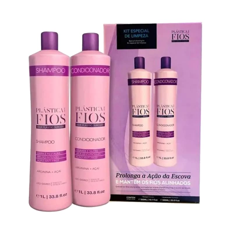 Kit Cadiveu Plástica dos Fios Shampoo 1000ml + Condicionador 1000ml