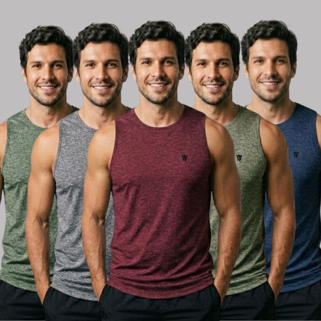 KIT camiseta regatas Dry fit masculinas Sem Manga Treino