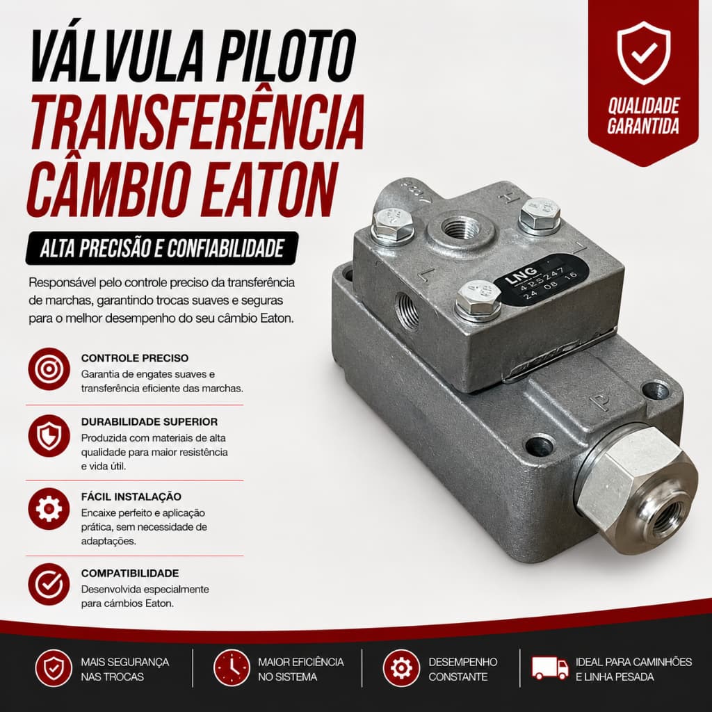 Válvula Piloto Transferência Cambio Eaton Compacta de Alta Resistência