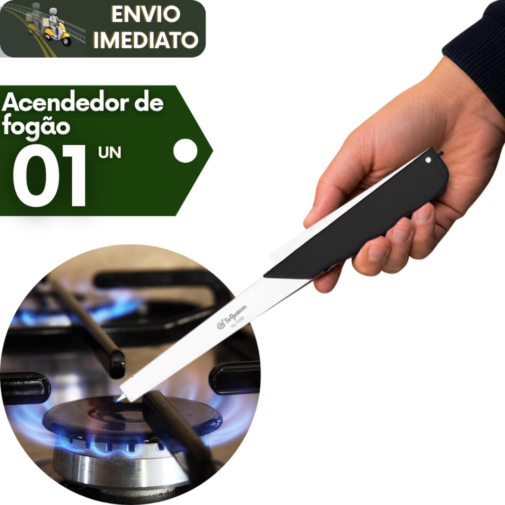 Acendedor Isqueiro de Fogão Plasma Premium Multi Disparos Cozinha e Restaurantes Bares e Indústrias
