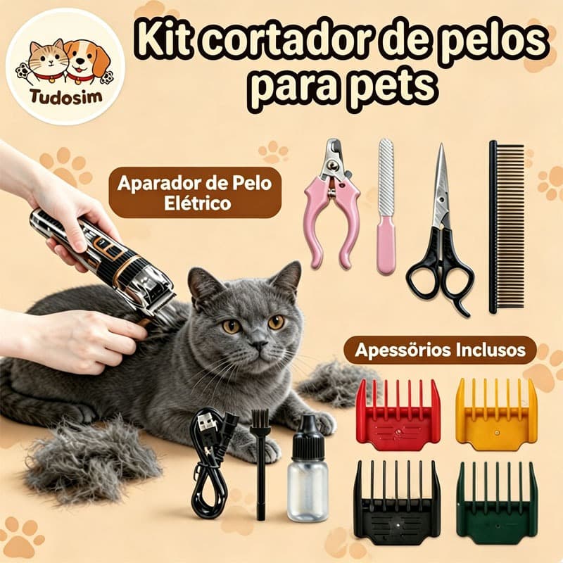 Máquina Para Tosar Cachorro Profissional Pet De Corte Cabelo Tosador de Cães Pet