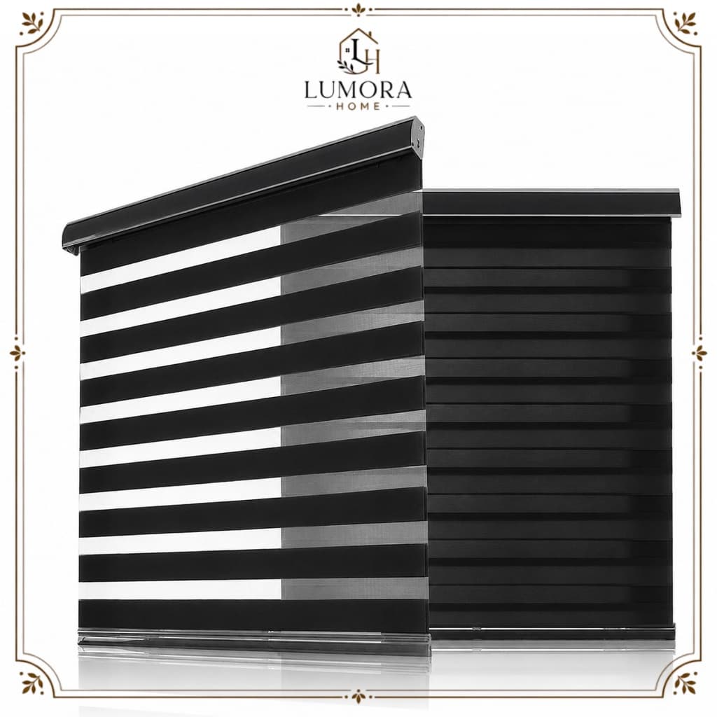 LUMORA HOME Espessado Persiana Zebra Rolô Rolô Sem Furos Controle de Luz Blackout Parcial para Sala Quarto Escritório
