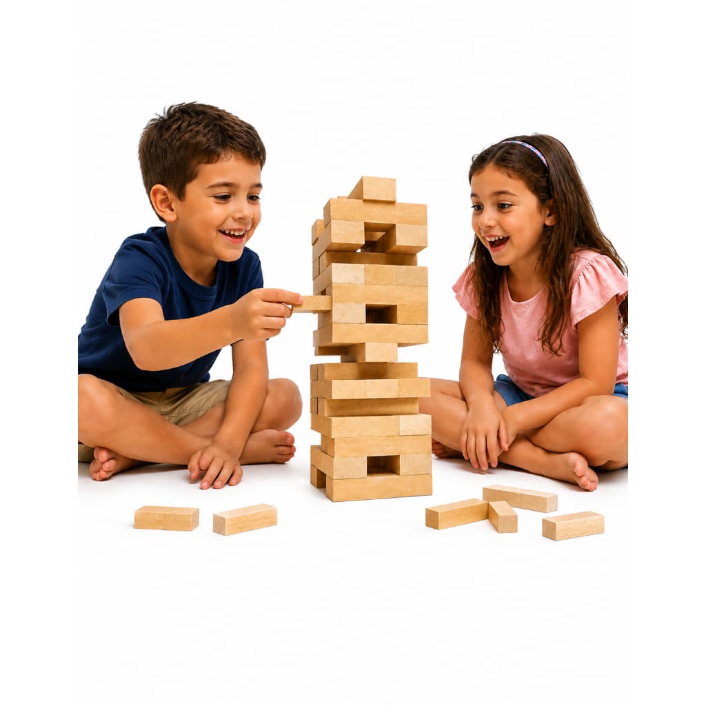 Jogo De Estratégia Caiu Perdeu Pais & Filhos 54 Peças Mdf