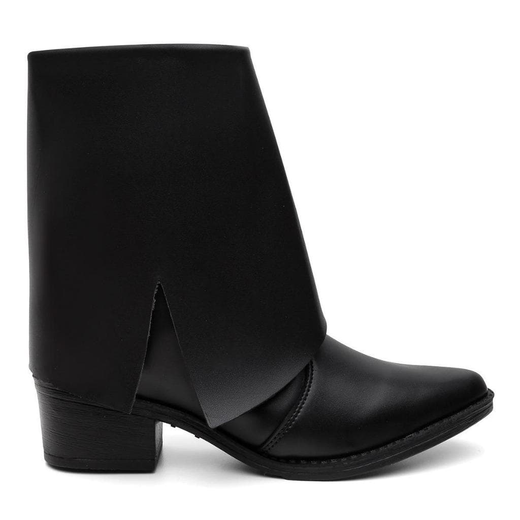 Bota Capa Lapela Dobrada Capa Napa Moda Feminina Texana Couwtry Lamçamento Promoção