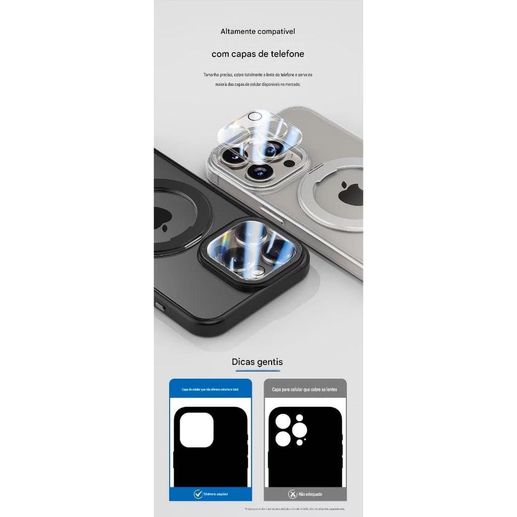 Película de proteção para a câmera traseira, compatível com todos os modelos de iPhone