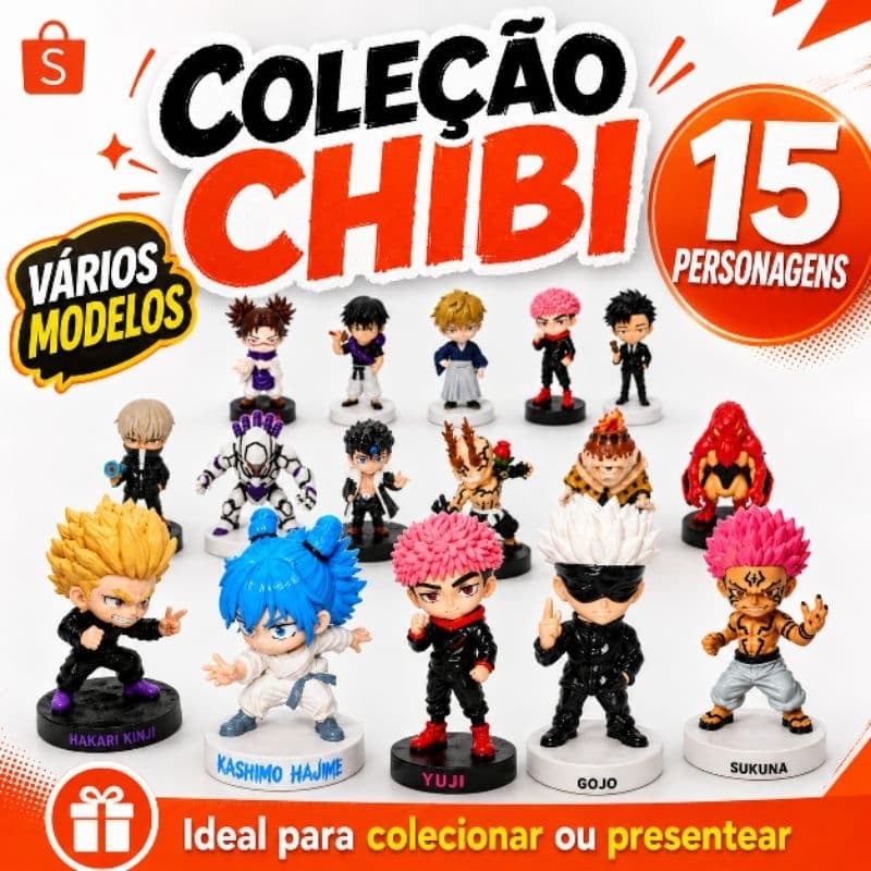 Miniaturas Jujutsu Kaisen Chibi Colecionáveis Artesanais Pintadas à Mão