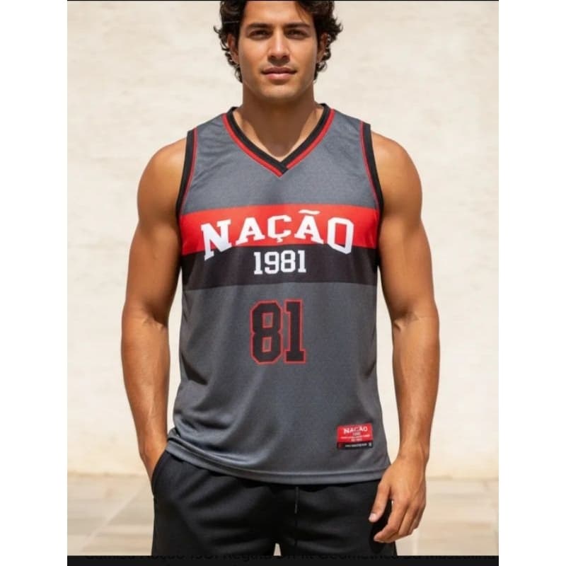 Regata esportiva dri-fit 3d estilo torcedor