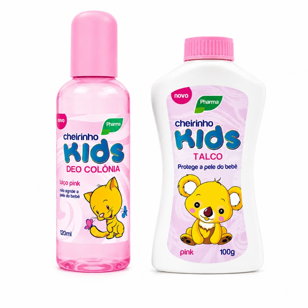 Kit Cheirinho Kids Talco 100g + Deo Colônia 120ml Pharma Infantil Bebê