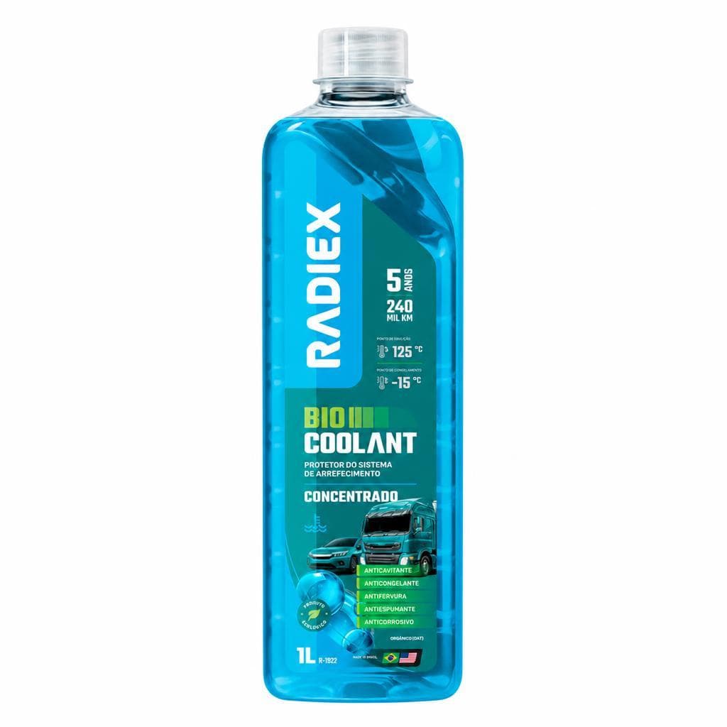Aditivo Organico Azul 1L Concentrado Radiex OAT Para Radiador Fluido De Arrefecimento Motor