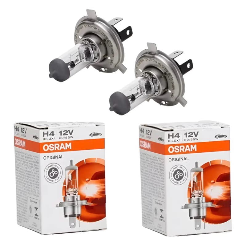 Par Lampada Osram Halogena H4 12v 60w/55w Standard Original
