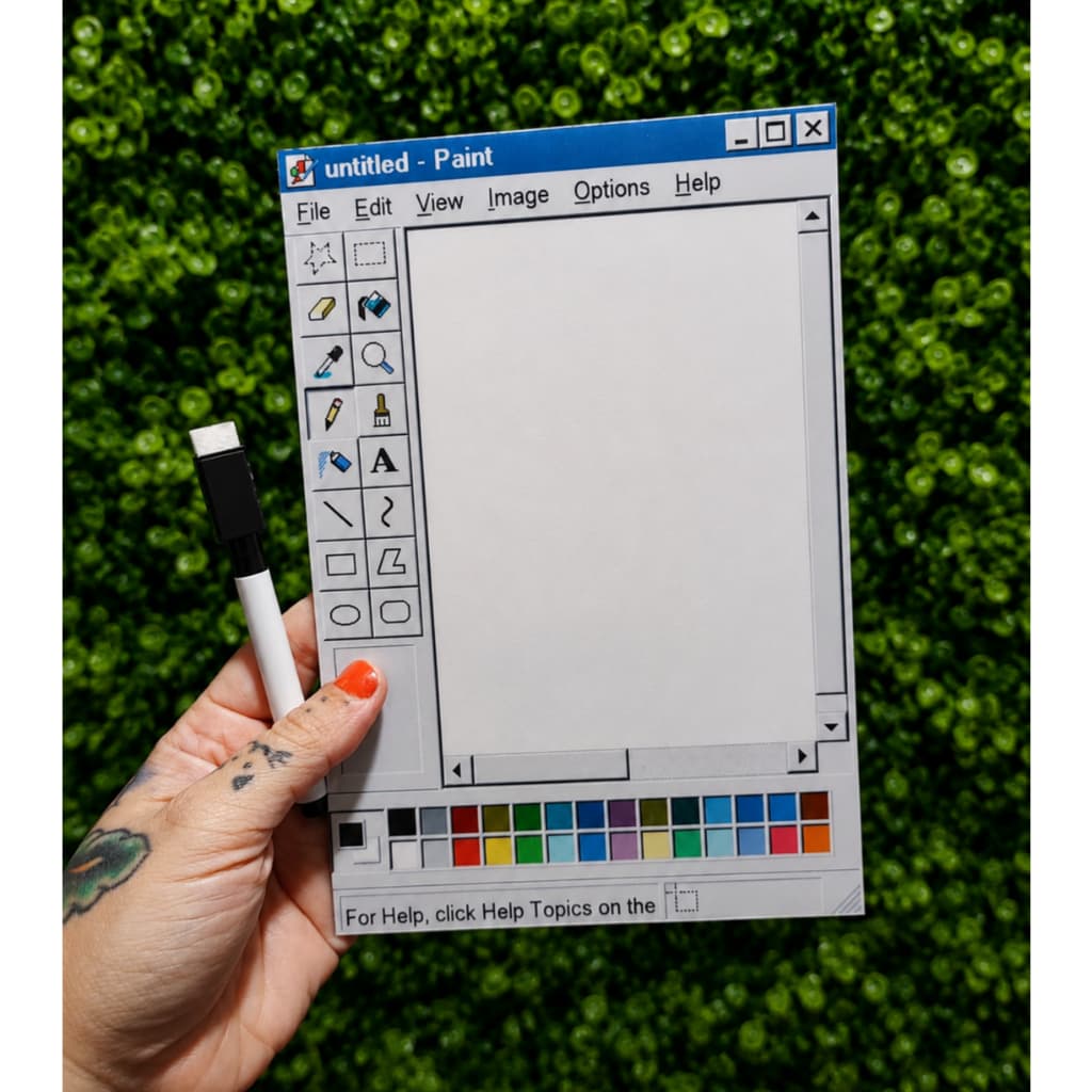 Quadro de geladeira magnético PAINT | Quadro de anotação geladeira imã retrô vintage Planner Semanal com caneta