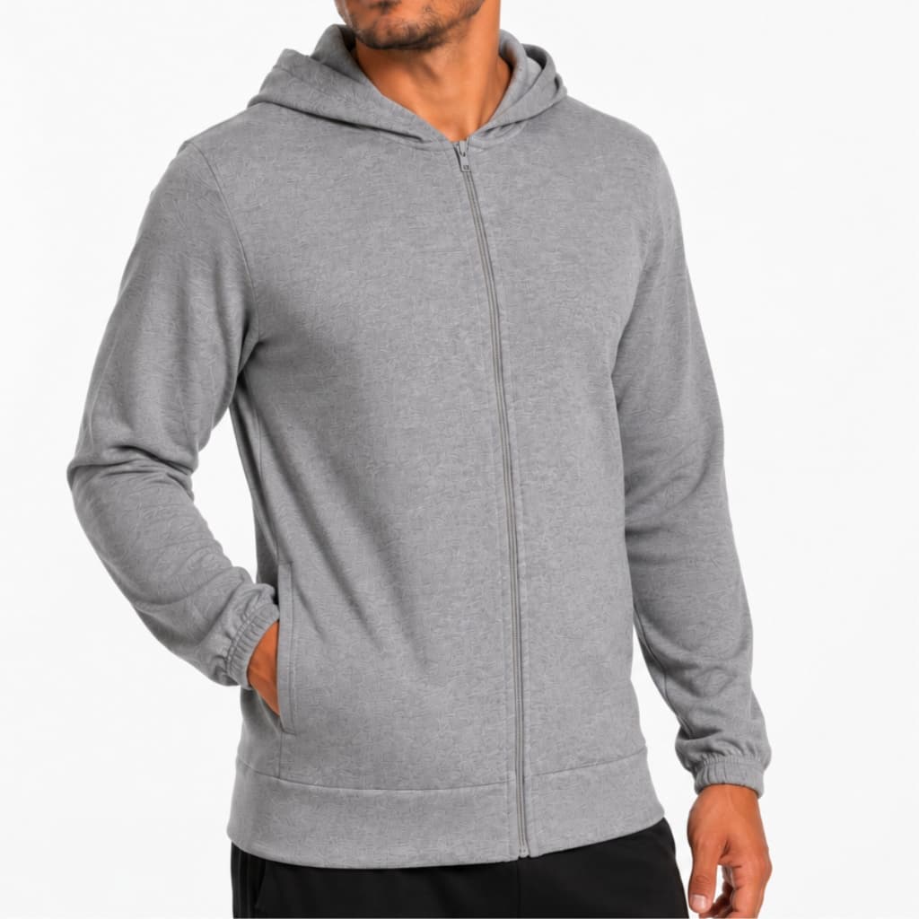 Casaco Moletom Masculino Flanelado Zíper Bolsos Capuz Frio Inverno Casual Esportivo Jaqueta Capote