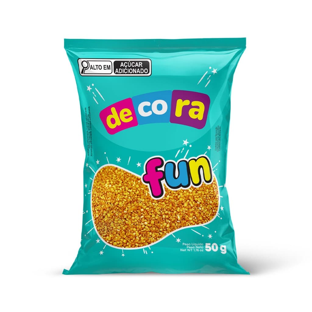 Decora Fun Star Sugar Gold Bag 50g Decora Dona Jura