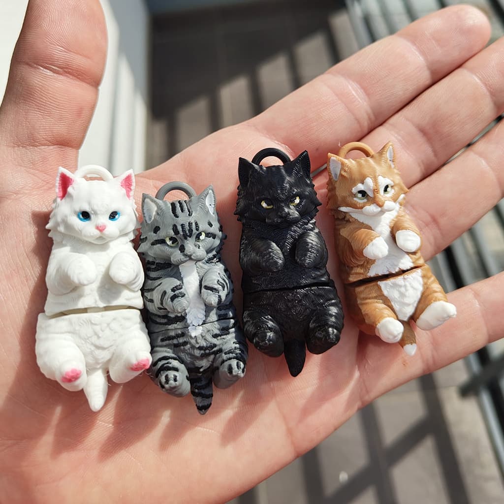 Chaveiro Gatinho Fofo Miniatura Kawaii Para Bolsa Mochila e Chaves