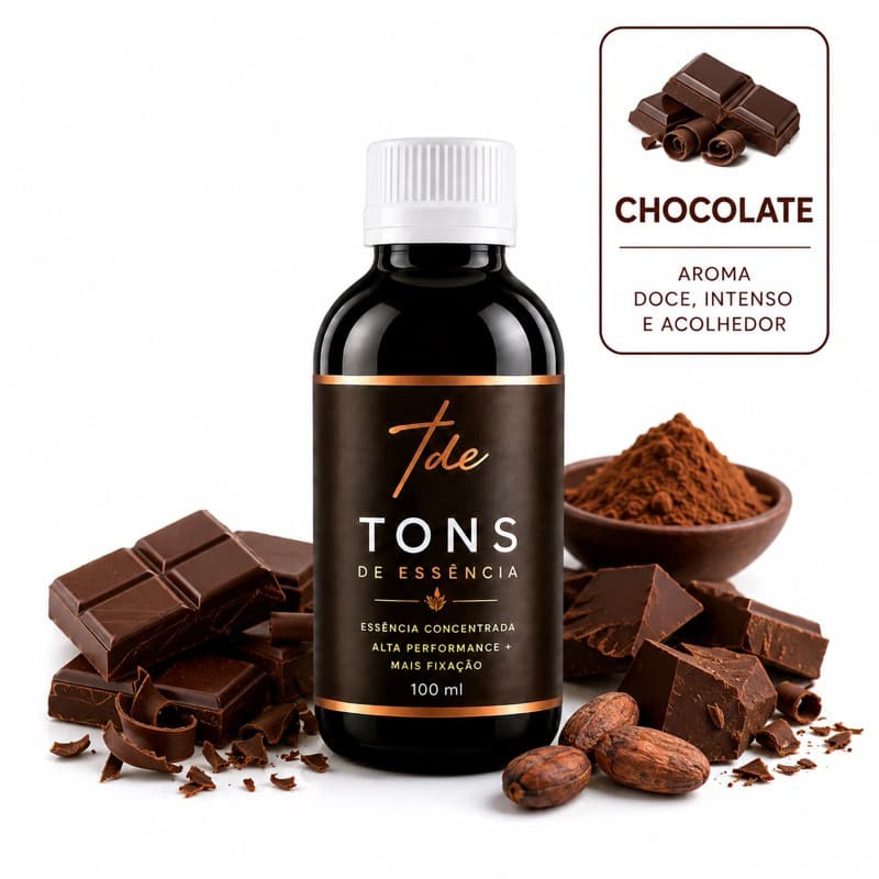 Essência Concentrada Chocolate Lipossolúvel base óleo 100ml