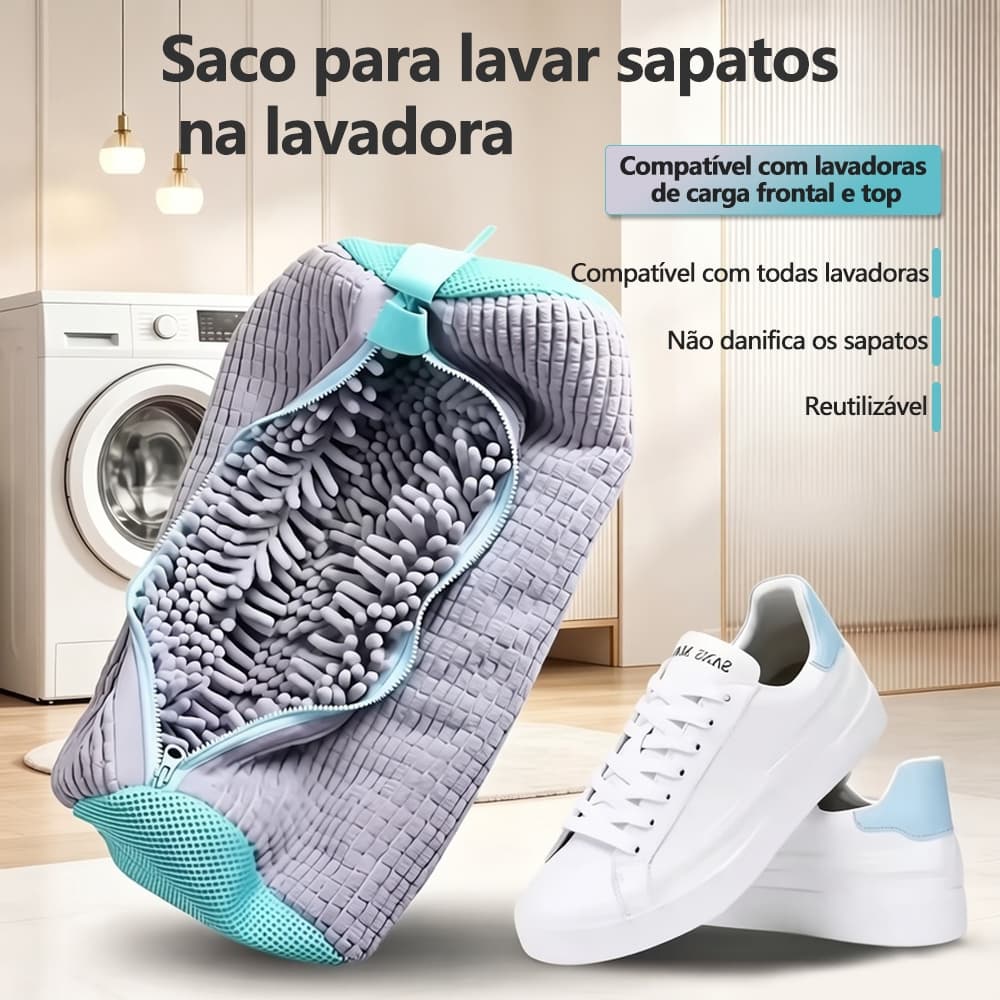 Kit 2 Unidades – Saco Protetor para Lavar Tênis na Máquina – Lavagem Segura e Prática