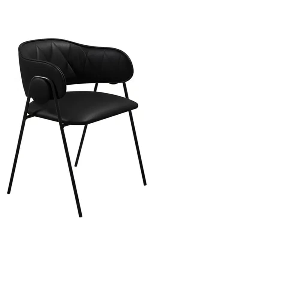 Kit 2 Cadeiras Yara Estofada Luxo Sala Jantar- Preto