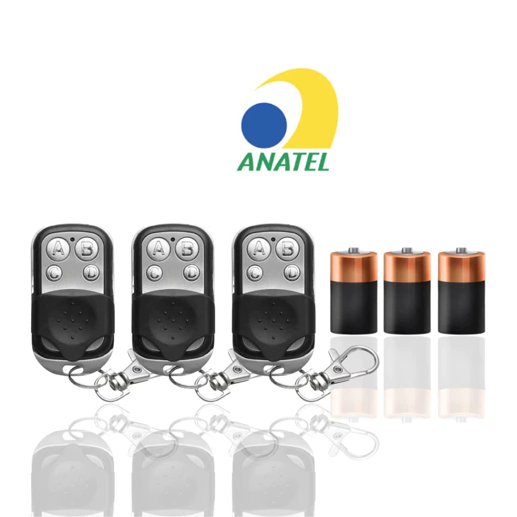 Controle Remoto universal ORIGINAL para Portão Electrónico Garagem Compatível 433Mhz automático 4 Botões Residencial 80