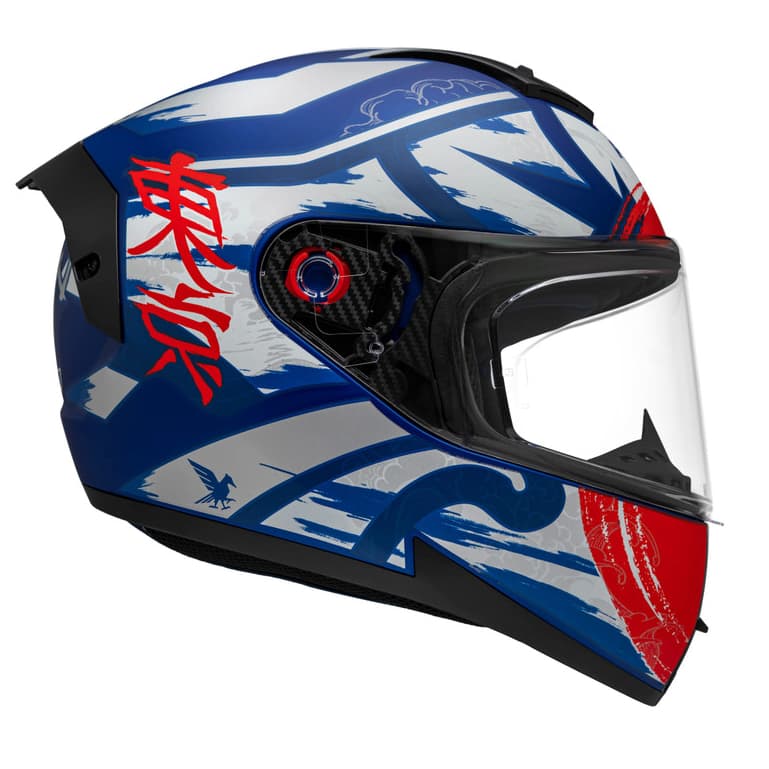 Capacete Fechado Moto Peels Icon Pro Tokyo Azul Fosco Com Prata Motociclista - Viseira Cristal