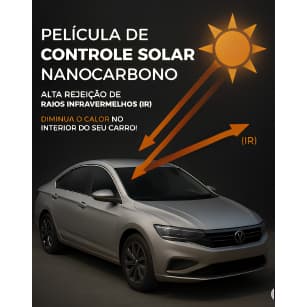 Película  Tipo Insulfilm Nano Carbono Profissional 75cm x 18m – G5, G20, G35 Automotiva/Residencial