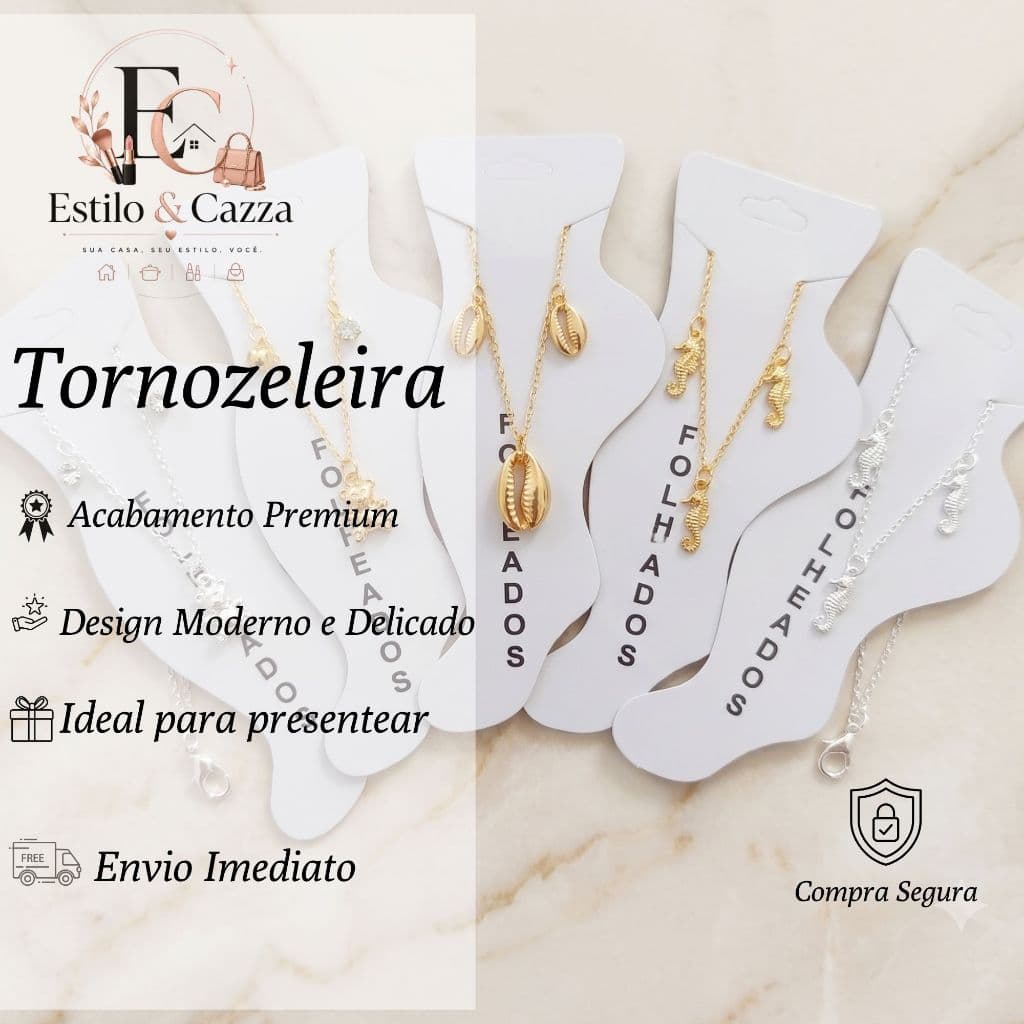 Tornozeleira Elegante Acessório Fashion Delicado