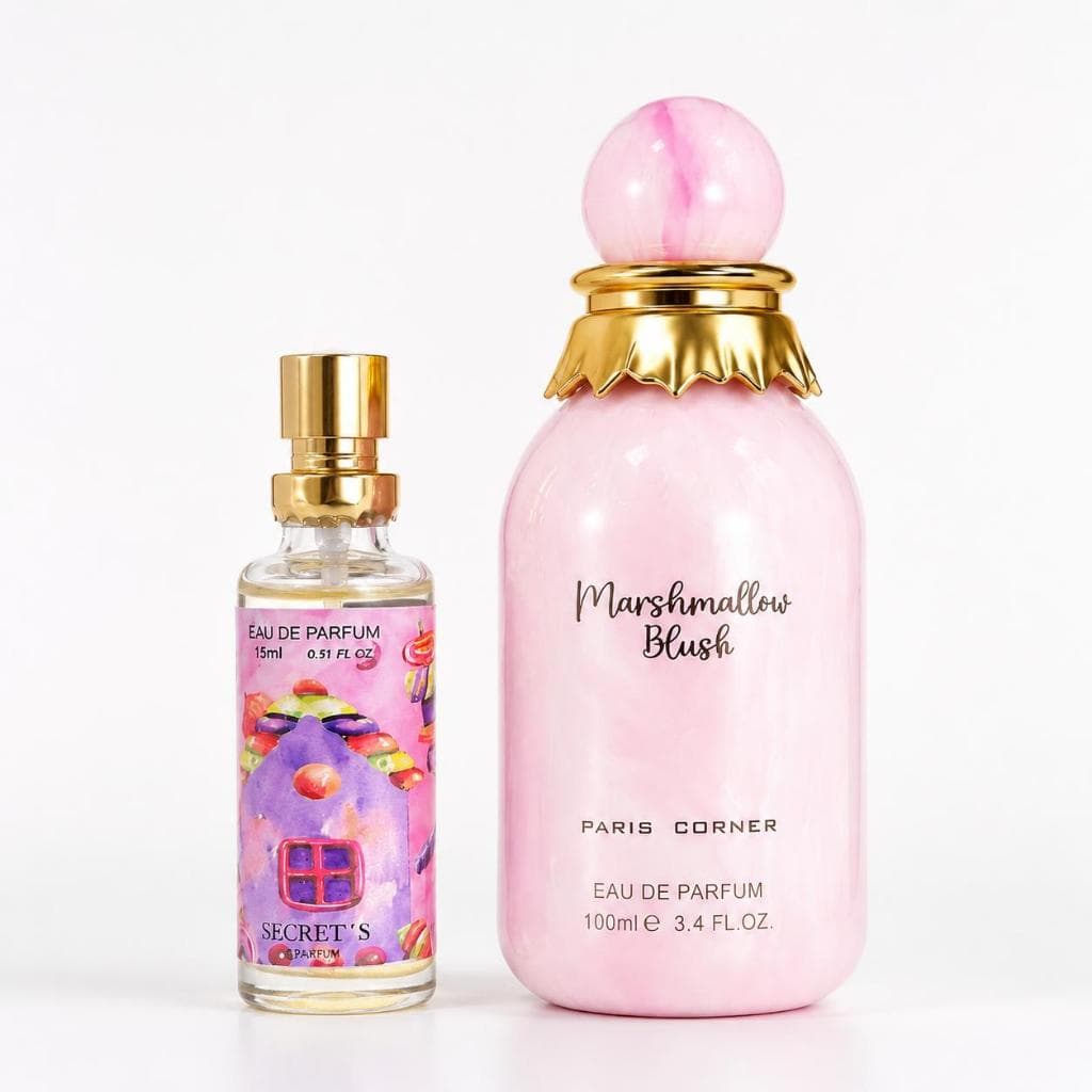 Perfume Árabe Marshmallow Blush Secret's Parfum 15ml - Feminino Doce Marcante Premium Longa Duração