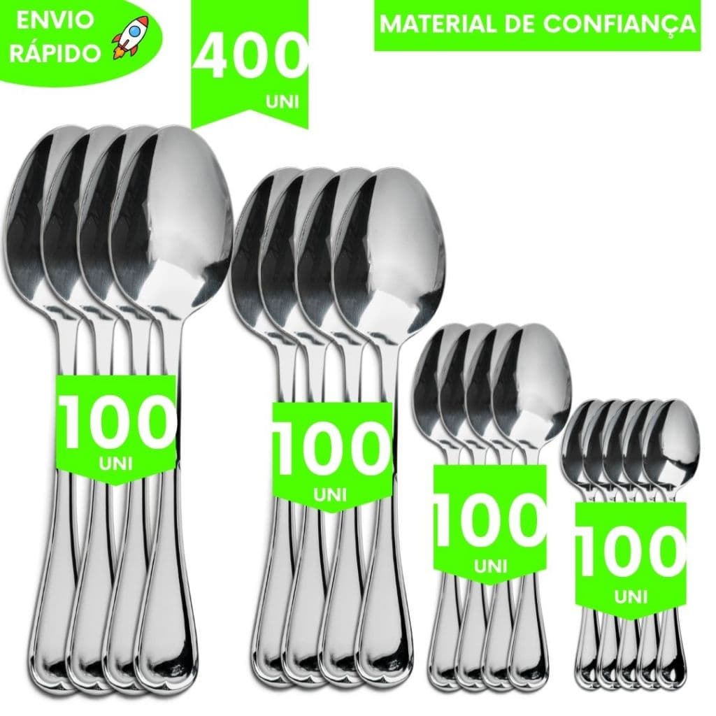 Kit Talheres Utensílios de Cozinha Colheres Buffet Eventos Pousadas Restaurantes Docerias Padarias Sorveteria