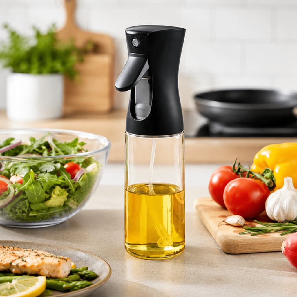 Borrifador Vidro 240ml Spray Pulverizador Óleo Azeite Vinagre Galheteiro Cozinha