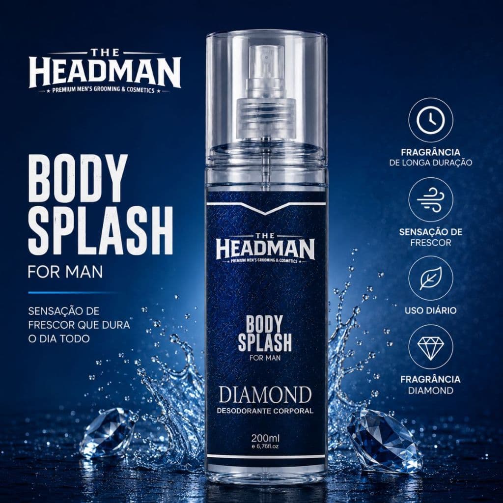 Perfume Body Splash DIAMOND Masculino The Headman Fragrância Intensa Longa Duração Original