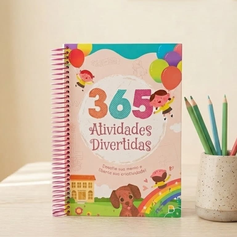 365 Atividades Divertidas Livro Infantil Educativo Jogos Passatempos Aprendizado Criativo Crianças