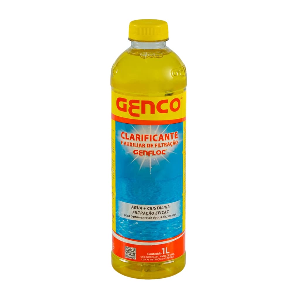 Clarificante Para Piscina Genco Genfloc 1L – Elimina Água Turva – Floculante Auxiliar de Filtração
