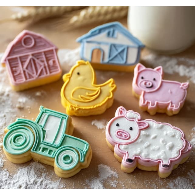 Cortador de Biscoito 3D Diversos Temas Cookie Cutter para Massa Biscuit e Pasta Americana