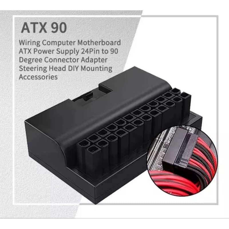 Adaptador 90° Conector Placa mãe 24 Pinos – Organização e Performance