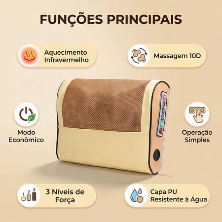 Massager Balls Shiatsu Lumbar Neck Vehicle and Home Lumbar Cushion Neck Feet Cushion Backrest Massager