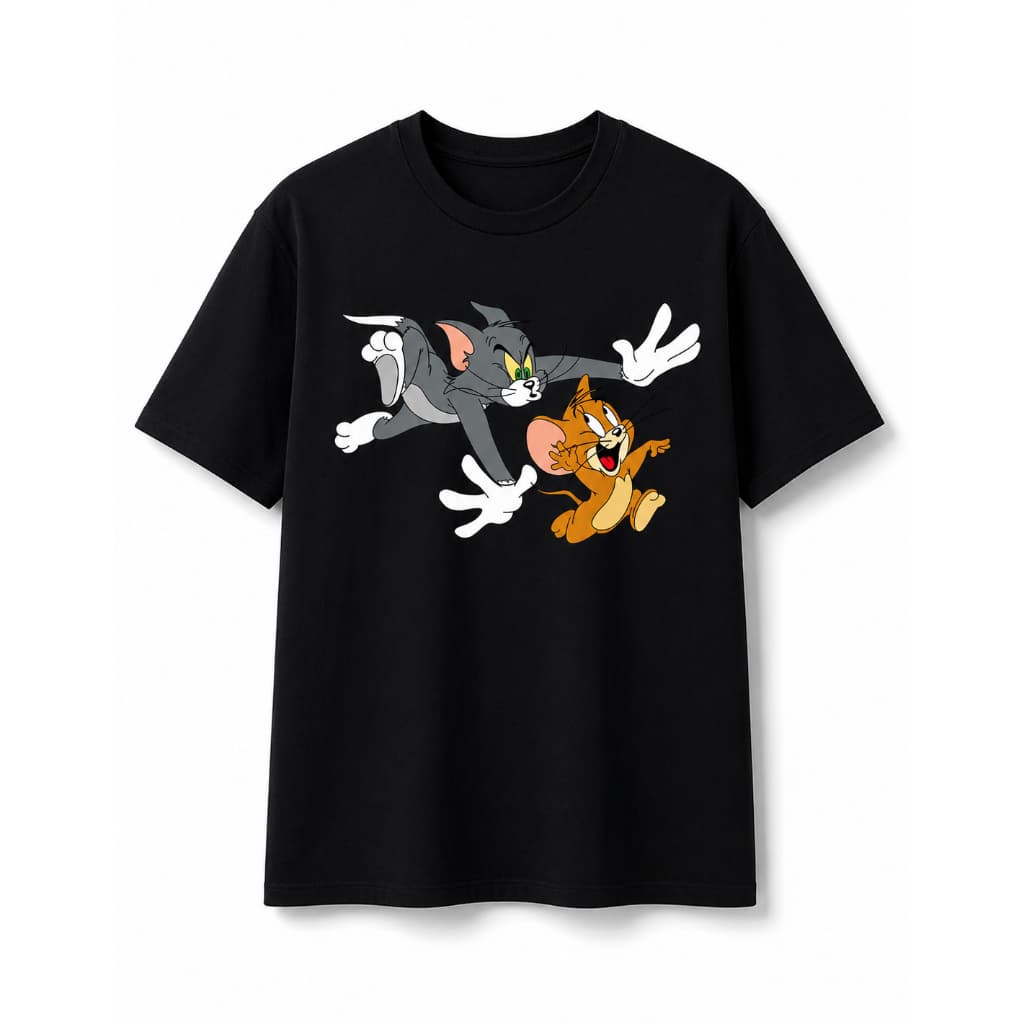 Camiseta Casual Tom e Jerry Desenho Camisa 100% Algodão Premium Envio Imediato